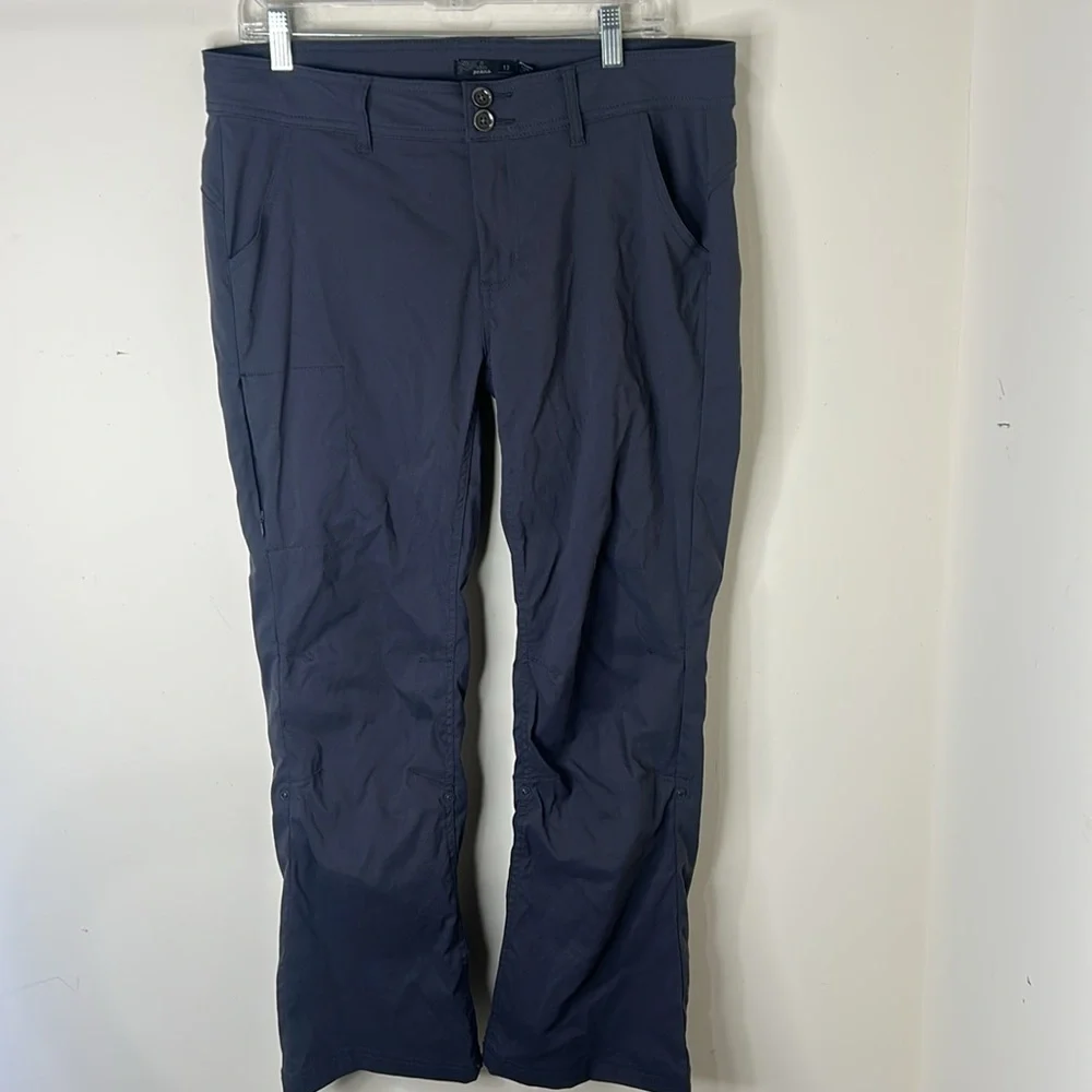 PRANA Halle Straight Convertible Hiking Pants Charcoal Gray Size 12 - Picture 16 of 16